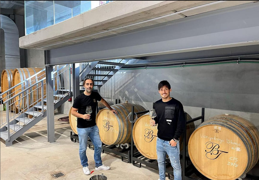 David Silva y Jonatan García en Bodega Tamerán